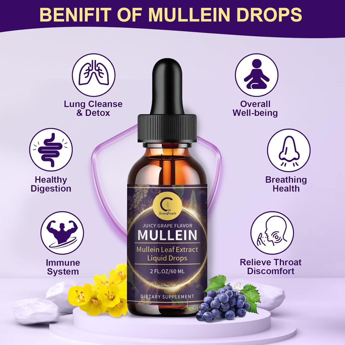 Natural Lung Cleanse and Immune Support – Mullein Drops Promote Clear Breathing and Throat Comfort