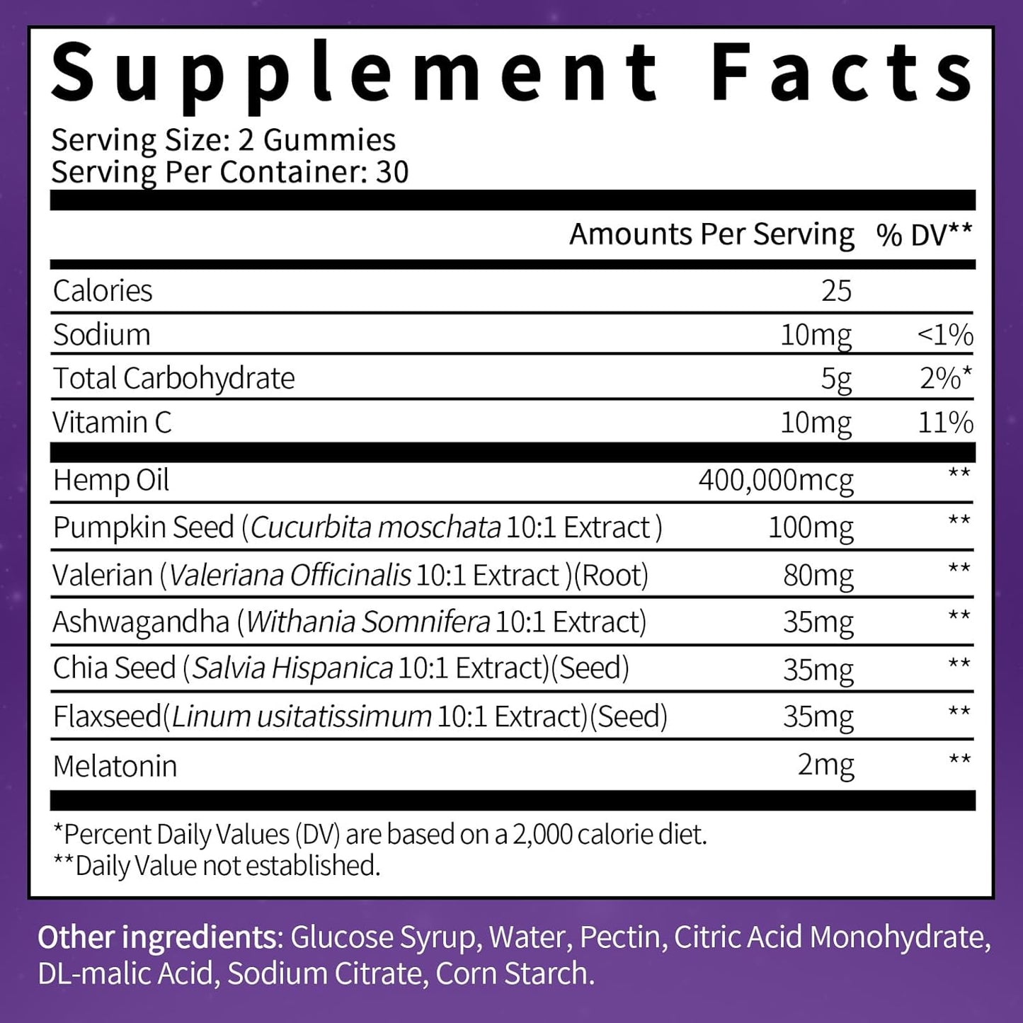 Hemp Gummies for Sleep with Melatonin & Vitamin C, Support Relaxation & Peace, Calm Gummies for Adults, 100% Natural Hemp Oil, Vegan, Non-GMO, 60ct (Pack of 2)
