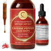 Cayenne Pepper Liquid Drops Supplement, w/Hawthorn Berry, Turmeric,Ginseng,Support Cardiovascular Health &Natural Detox,2FL oz - GPGP GREENPEOPLE
