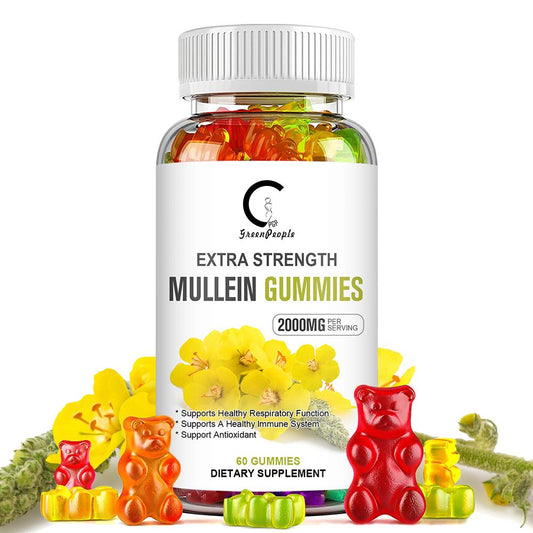 Mullein leaf gummies for lung support and detox
