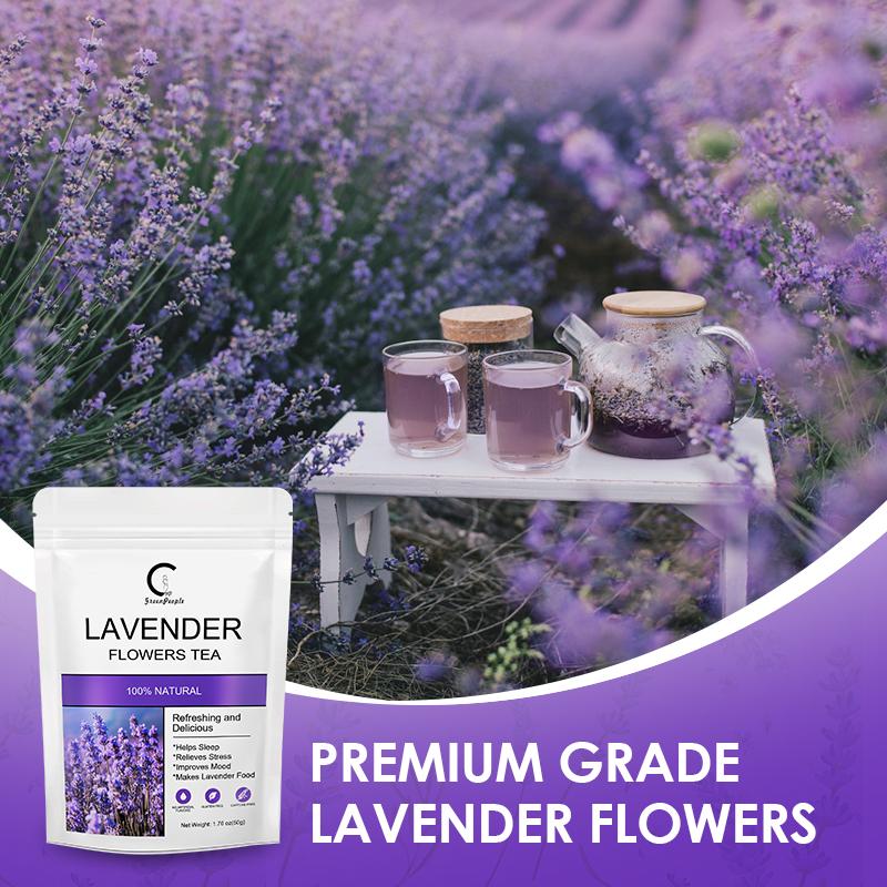 Organic Lavender Flowers Tea Support Calming and Stress Relief