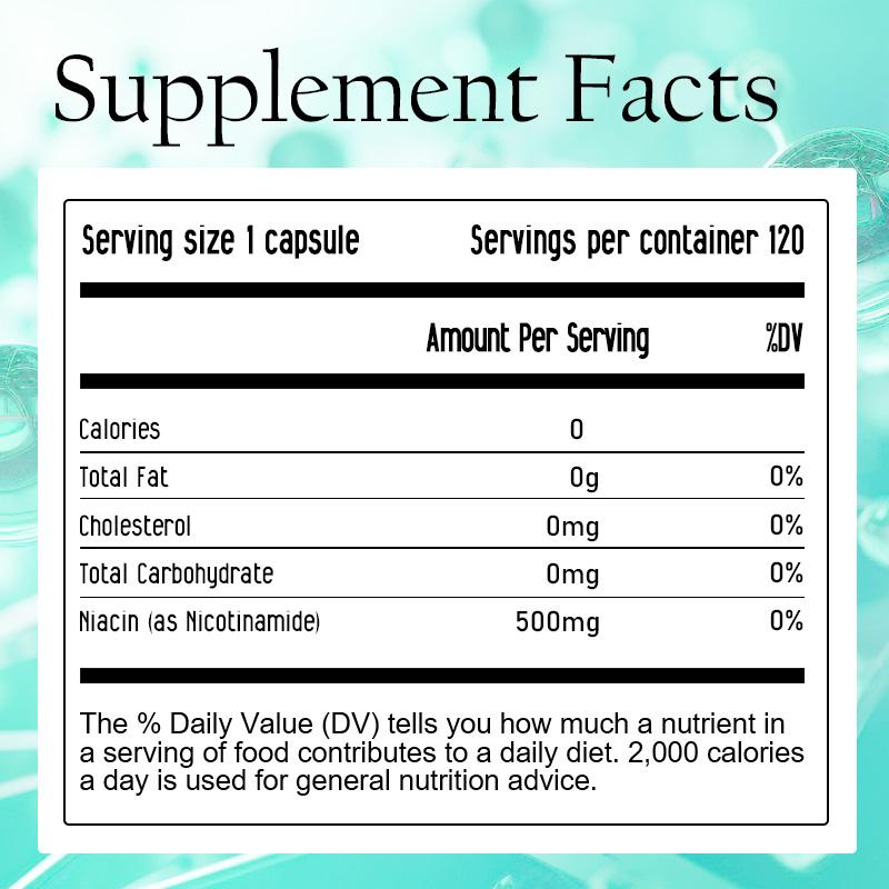 Vitamin B3 Niacinamide/Nicotinamide Capsules