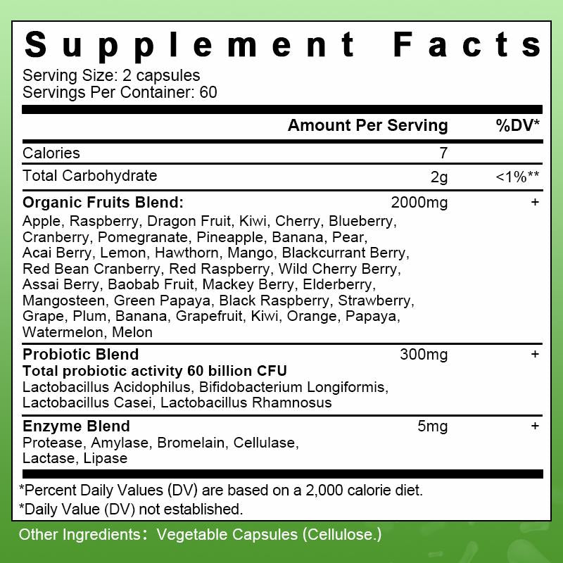Super Veggies Capsules Dietary Supplement For Beauty and Anti-aging