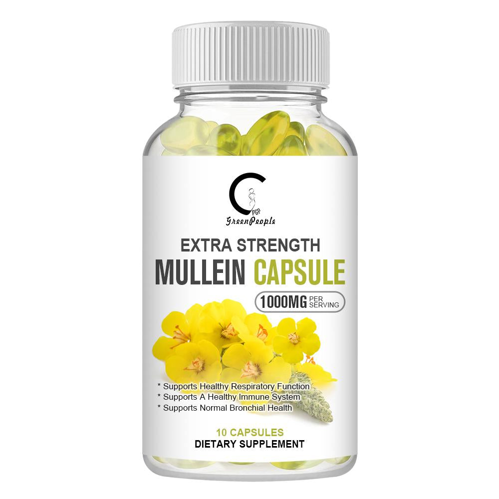 GPGP Greenpeople Mullein Leaf Capsules Support Respiratory System Health Lung Cleansing And Detoxification
