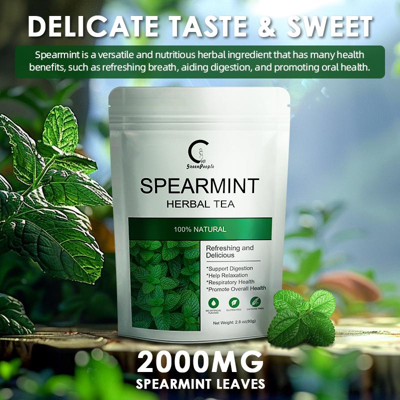 Spearmint Herbal Tea for Digestive Health & Stress Relief Clean Breath Refreshing