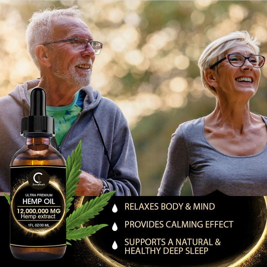 (2Pack) GPGP GreenPeople Natural Hemp Oil Extract 12,000,000MG, Immune System Support, Focus Calm, Stress, Mood, Rich in Omega 3&6&9 Fatty Acids drop, 2 fl.oz. - GPGP GREENPEOPLE