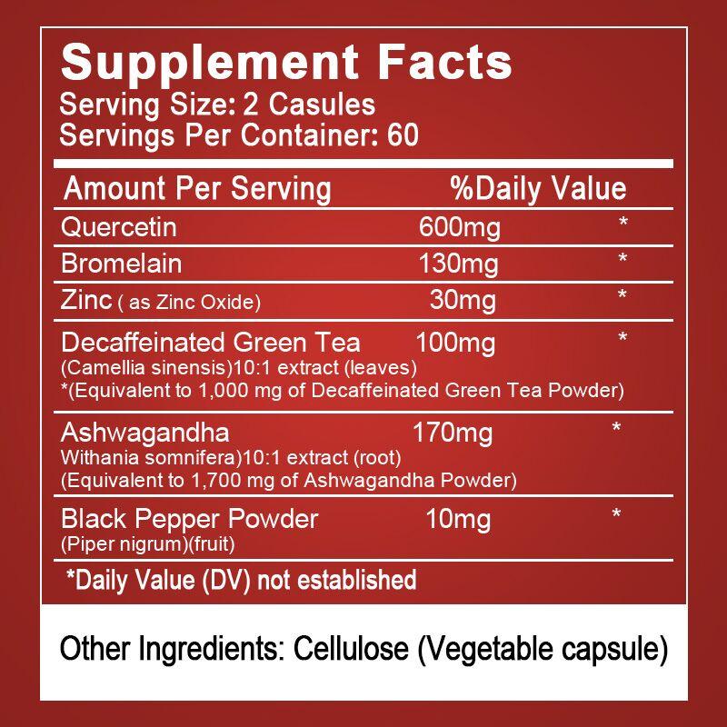 GPGP Greenpeople Quercetin capsules Heart Brain Health Support lmmune Defense Energy Booster Antioxidant Skin Beauty Health - GPGP GREENPEOPLE