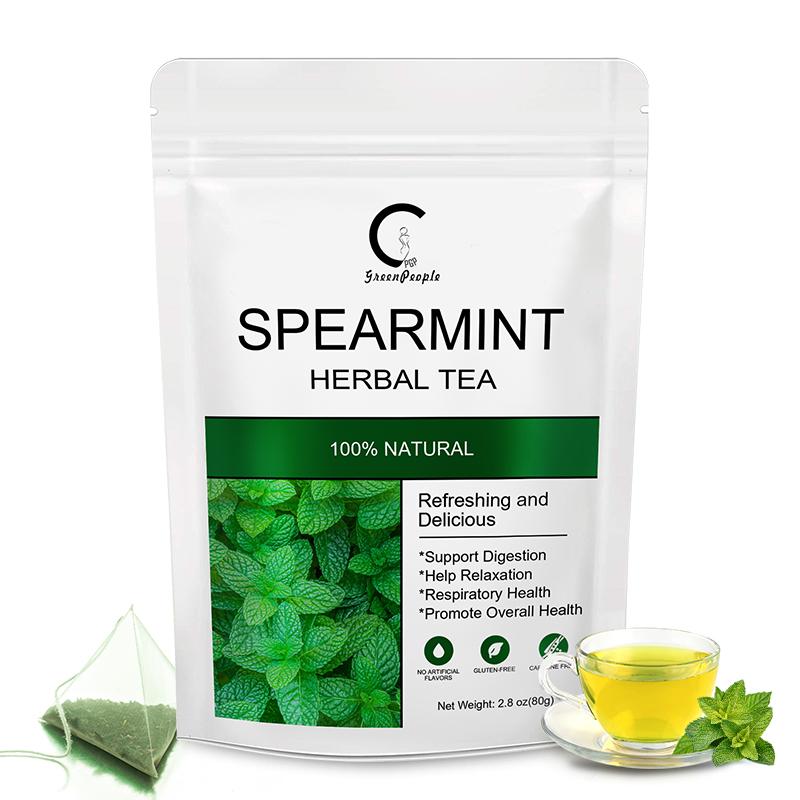Spearmint Herbal Tea for Digestive Health & Stress Relief Clean Breath Refreshing