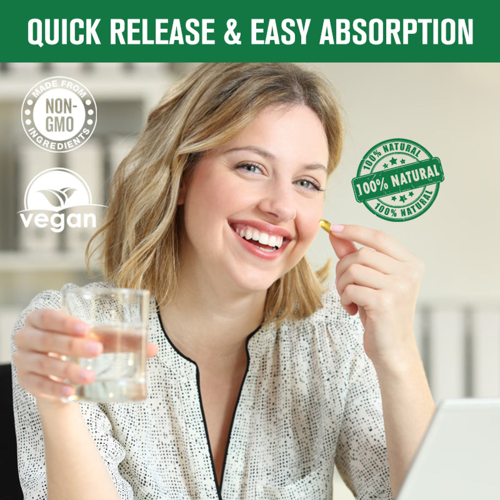 (2 Pack) Omega 3 6 9 Vegan Capsules | 5 in 1 Essential Fatty Acid Complex - 240 Count