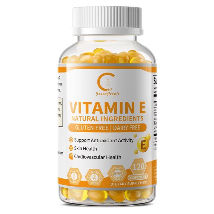 Vitamin E Capsules,1000 IU Mixed Tocopherols, Antioxidant Protection & Immunity Boost Supplement, 120 Softgels - GPGP GREENPEOPLE