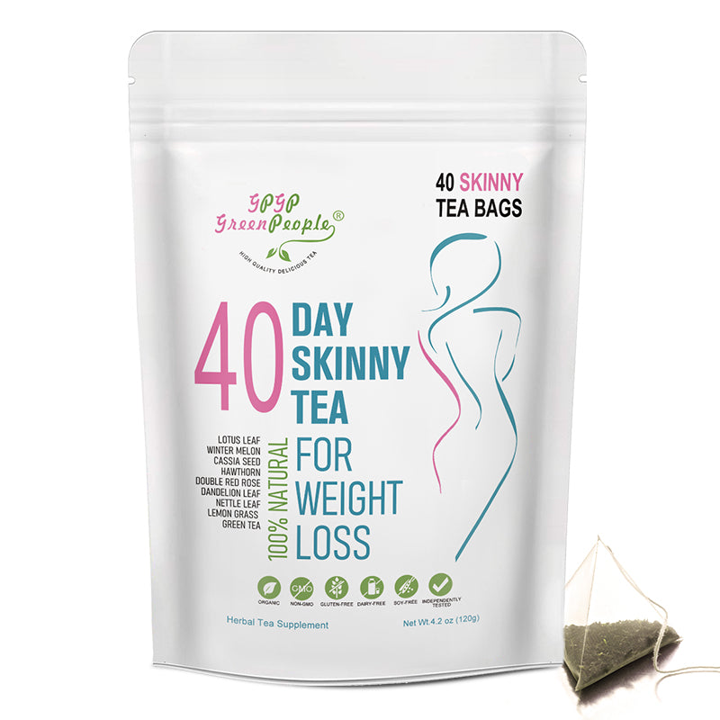 Skinny Boost 40 Day Detox Tea - Herbal Detox with Green Tea for Weight, Metabolism, Energy, Bloating - GPGP GREENPEOPLE