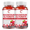 (2 Pack) GPGP Magnesium Glycinate Gummies 400mg Complex - Magnesium Supplement with Potassium, Vitamin D3, B6 - Supports Relaxation, Sleep & Bone Health - 120 Raspberry Gummies