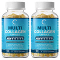 (2 PACK) Multi Collagen Capsules with Biotin & Vitamin C - 5 Types (I, II, III, V, X) - 120 Capsules - GPGP GREENPEOPLE