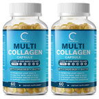 (2 PACK) Multi Collagen Capsules with Biotin & Vitamin C - 5 Types (I, II, III, V, X) - 120 Capsules - GPGP GREENPEOPLE