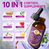 Cortisol Supplement Liquid Drops for Women & Men, Support Mood,Focus, Sleep, Blueberry Flavour, 2 FL oz - GPGP GREENPEOPLE