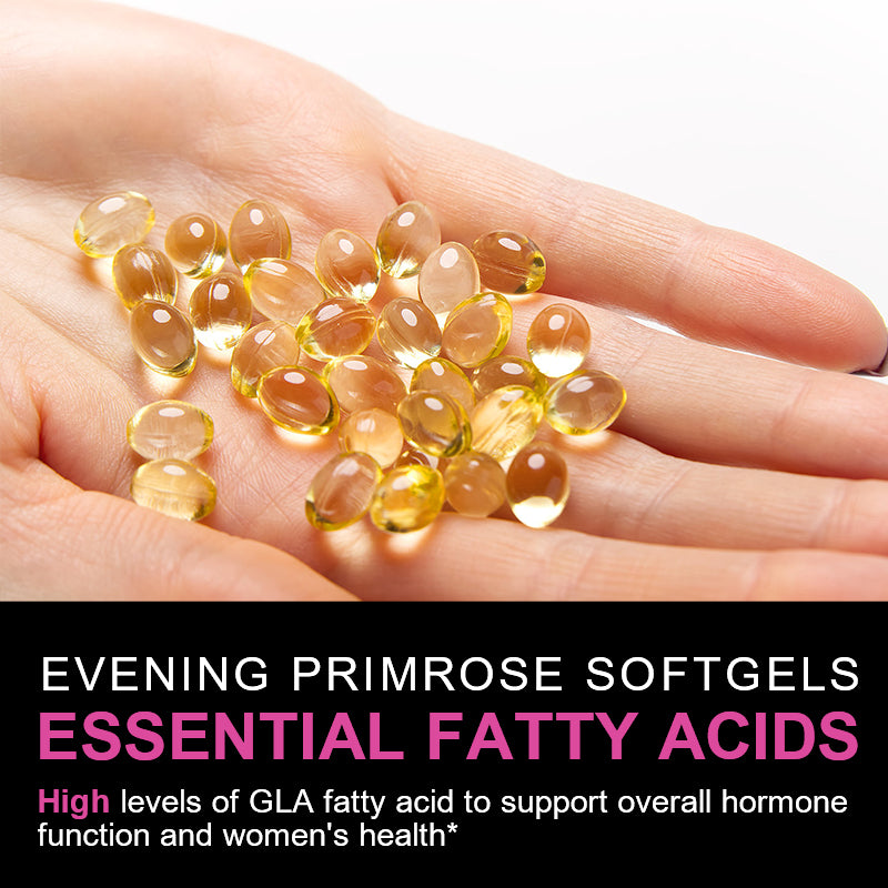 GPGP GreenPeople Evening Primrose Oil Supplements (1300mg) with Naturally Occurring GLA (Gamma-Linolenic Acid) for Face, Skin & Hair, 120 Softgels - GPGP GREENPEOPLE