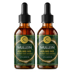Mullein Drops for Lung Detox - Powerful Mullein Leaf Extract for Immune Support,Detox & Respiratory Support - Herbal Supplements - 60ml 2 Oz (2 Pack) - GPGP GREENPEOPLE
