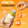 （2 Pack)Vitamin E Capsules,1000 IU Mixed Tocopherols, Antioxidant Protection & Immunity Boost Supplement, 120 Softgels - GPGP GREENPEOPLE