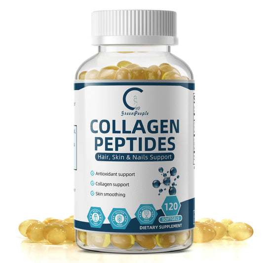 GPGP GREENPEOPLE Collagen Peptides Softgels with Vitamin C & Antioxidant Blend – Supports Skin Health & Radiance, Non-GMO & Gluten-Free, 120 Softgels (60-Day Supply) - GPGP GREENPEOPLE