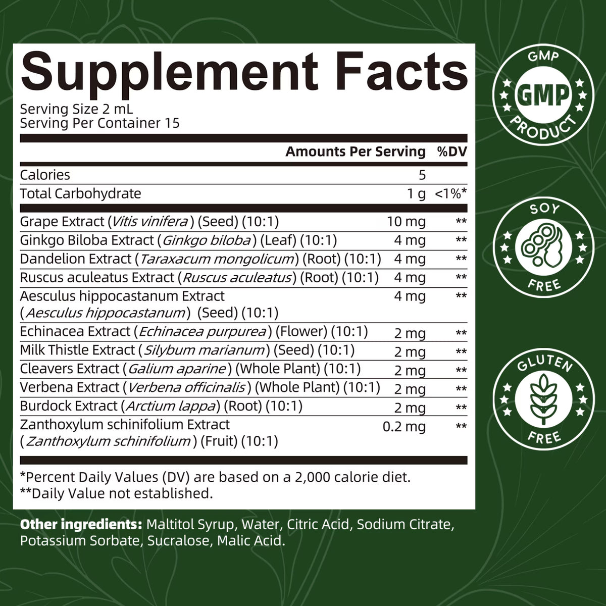 Lymphatic Support Drops, Lymphatic Cleanse Immune Support Supplement, Lymphatic Support with Echinacea & Elderberry, 30 Servings