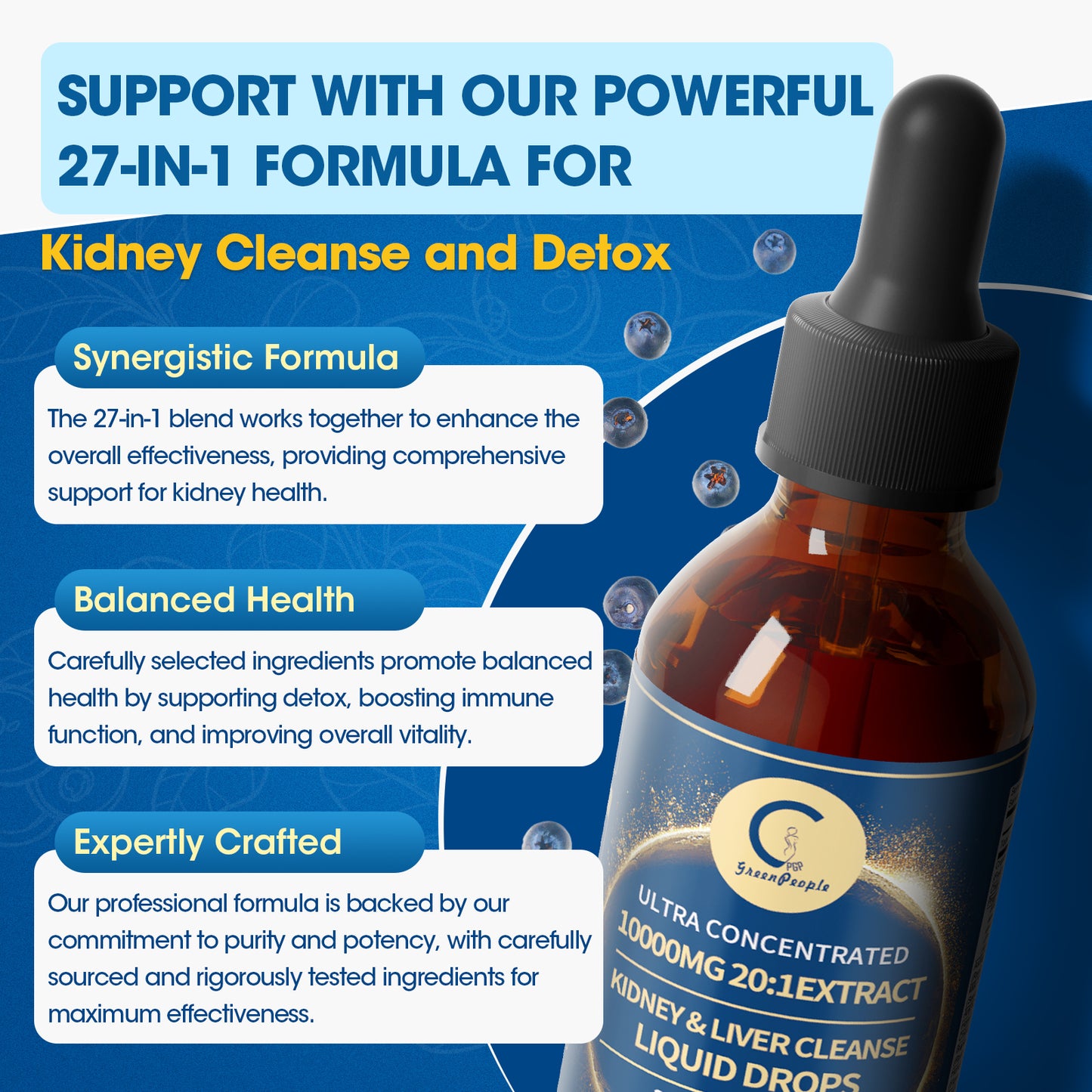 27-in-1 Kidney & Liver Cleanse Drops | Detox & Urinary Support