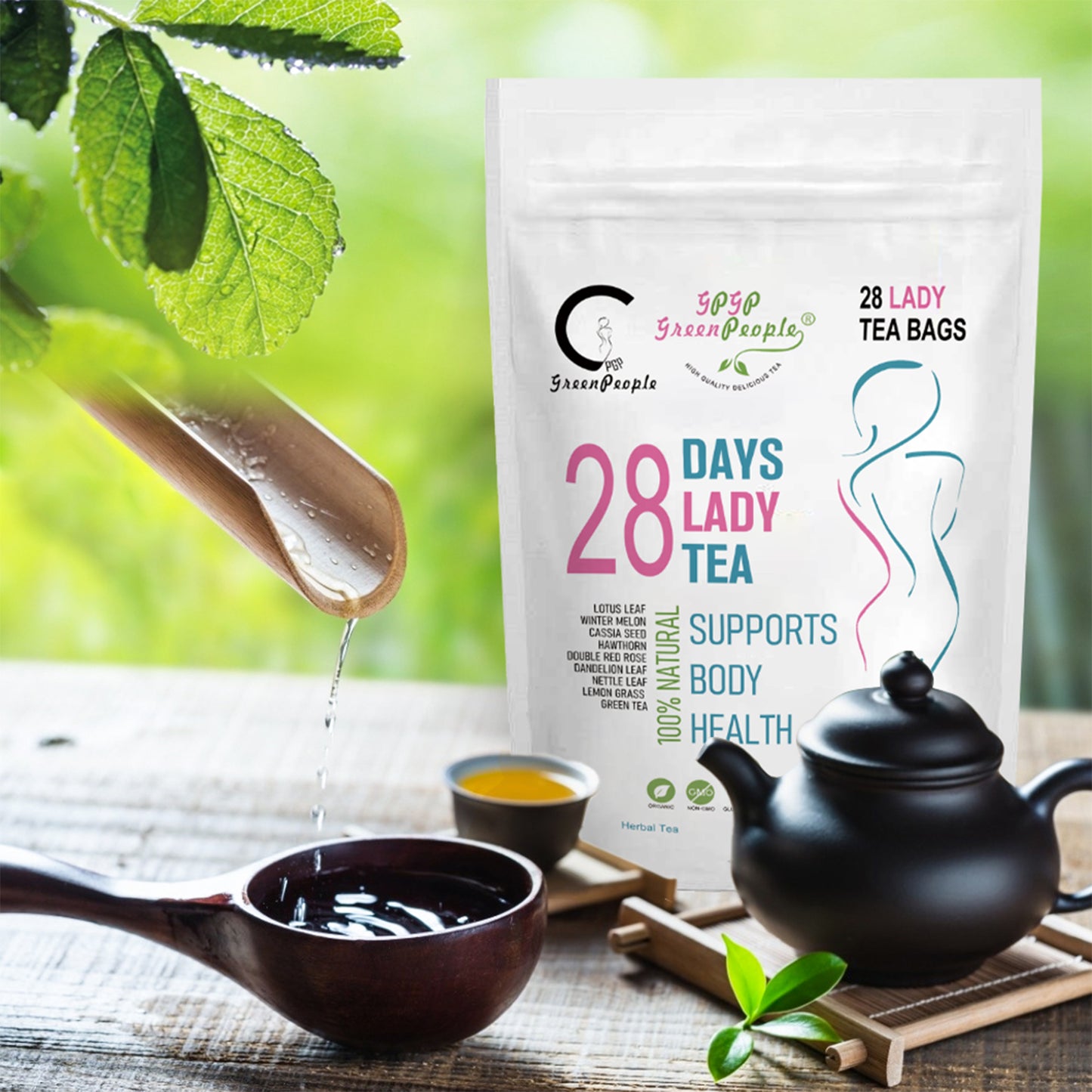 Skinny Boost 28 Day Detox Tea - Herbal Detox with Green Tea for Weight, Metabolism, Energy, Bloating