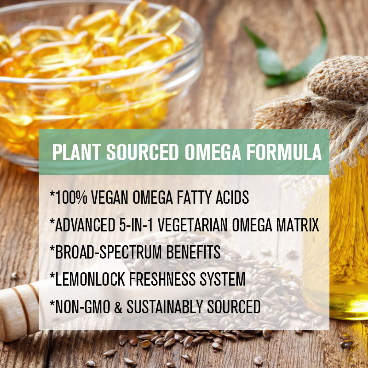 (2 Pack) Omega 3 6 9 Vegan Capsules | 5 in 1 Essential Fatty Acid Complex - 240 Count
