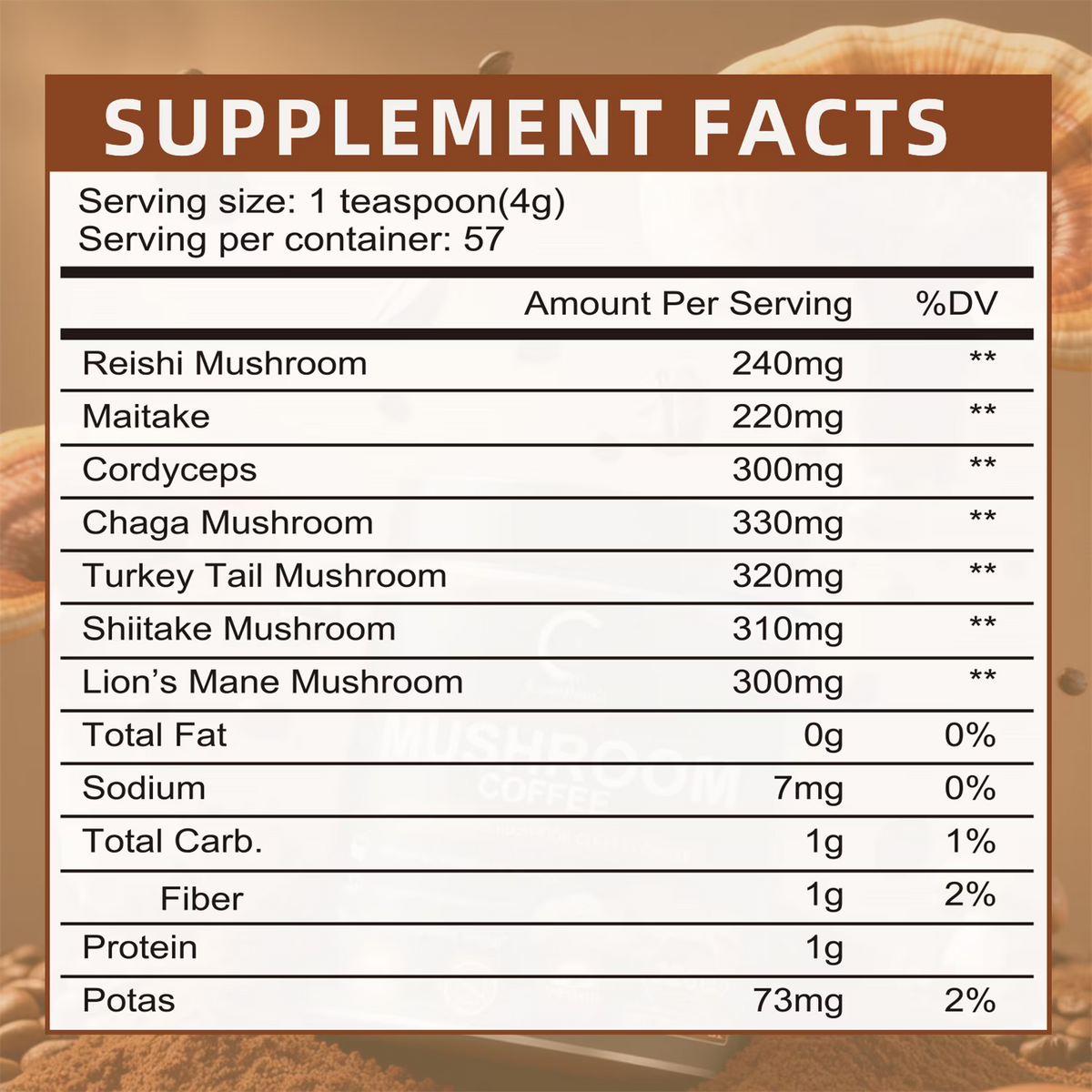 Instant Mushroom Coffee, GreenPeople Organic Mushroom Coffee Powder Supplements with Lion's Mane, Reishi, Chaga, Cordyceps, for Better Focus and Immune Support, 7.97oz - GPGP GREENPEOPLE