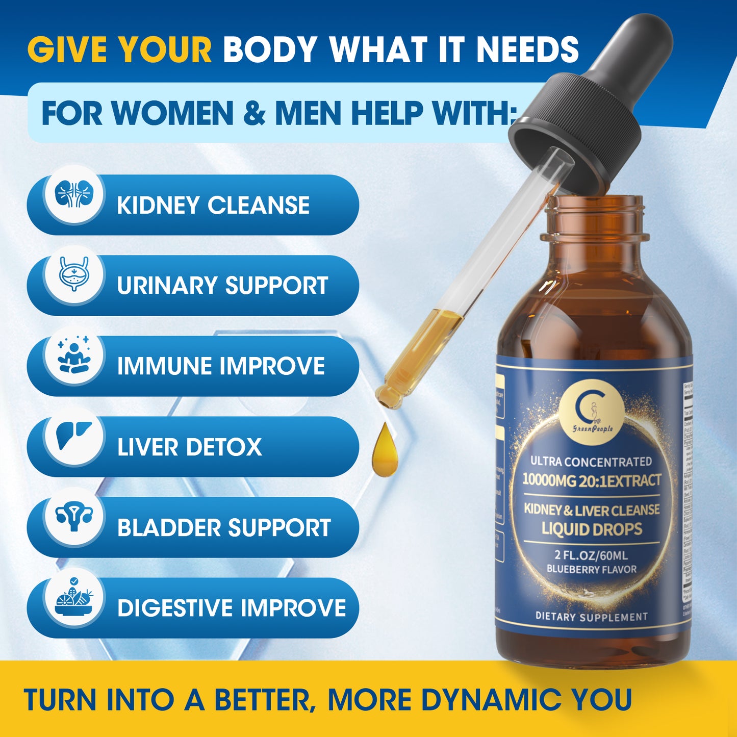 27-in-1 Kidney & Liver Cleanse Drops | Detox & Urinary Support