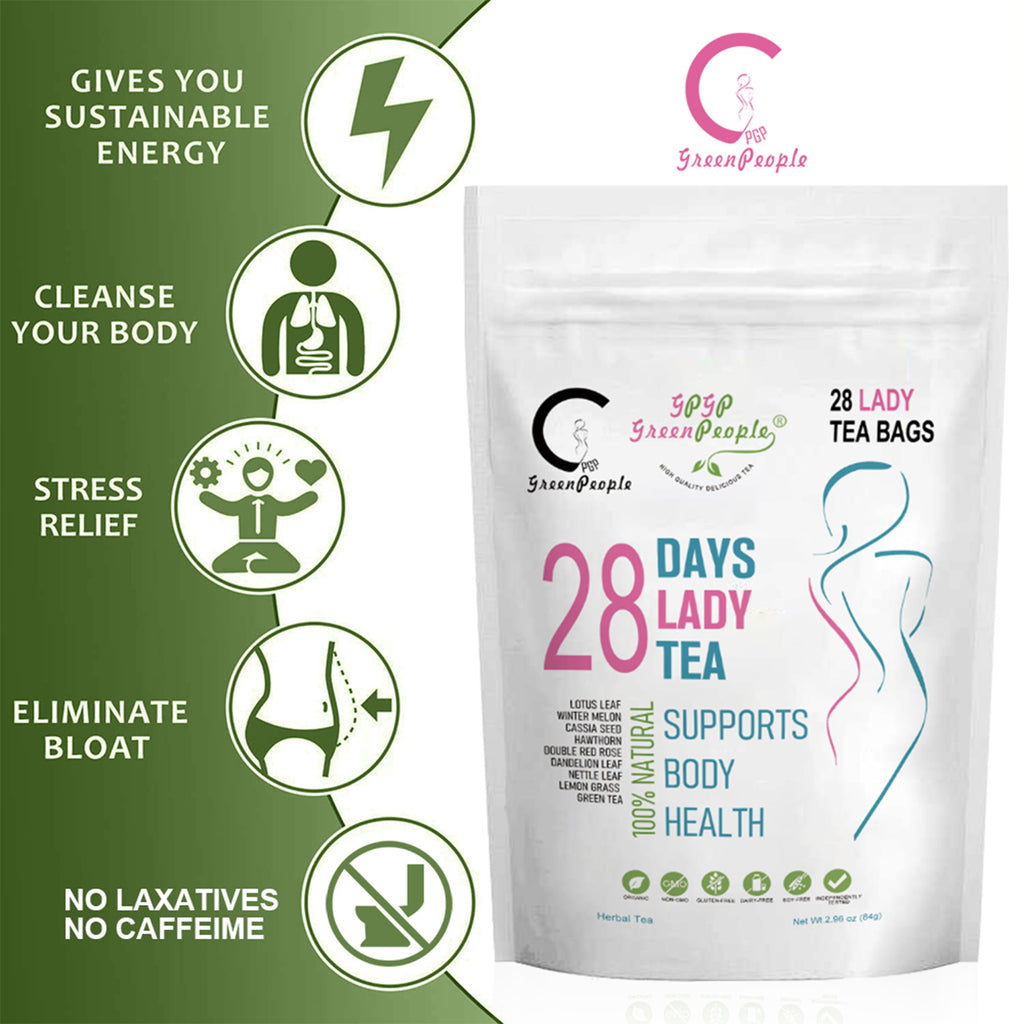 Skinny Boost 28 Day Detox Tea - Herbal Detox with Green Tea for Weight, Metabolism, Energy, Bloating - GPGP GREENPEOPLE