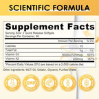 2 Packs Vitamin D3 K2 Supplement with Vitamin D3 5000 IU, 200 mcg Vitamin K2 MK-7 & Natural Coconut Oil, Plant Based 2-1 Formula for Bone, Teeth, Muscle -120 Ct - GPGP GREENPEOPLE