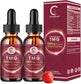 TMG Supplements Liquid Drops 1000mg - Trimethylglycine High Absorption Fast-Acting Supplement, Methylation, Liver Health & Brain Function - Vegetarian, Non-GMO, Strawberry Flavor 1 Fl.Oz (2 Pack)