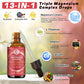 Triple Magnesium Complex Liquid Drops - Magnesium Glycinate Liquid Drops, Taurate & Citrate with L-theanine, Vitamin B6 for Sleep, Muscle, Immune Health, Vegan, Non-GMO, Strawberry Flavor, 2 Fl OZ - GPGP GREENPEOPLE