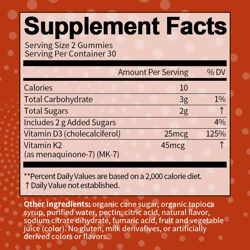 D3 K2 Vitamin Gummy 2 Packs - GPGP GREENPEOPLE