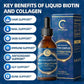 Liquid Biotin 20000mcg Drops - Biotin and Liquid Collagen Supplement for High Potency Vitamin Support - Healthy Hair, Skin, Nails Support - 2 Fl Oz