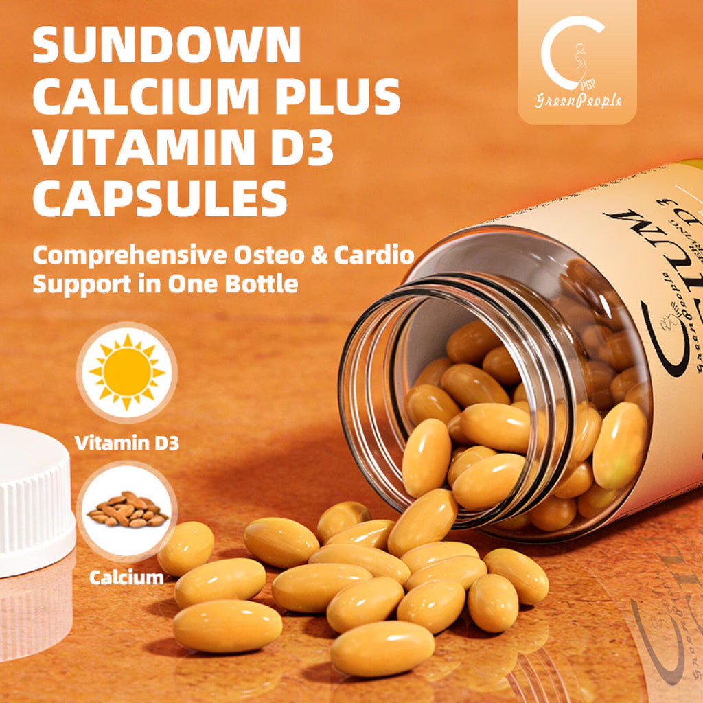Calcium with Vitamin D3, 600mg Calcium Supplement 120Ct by GPGP - GPGP GREENPEOPLE