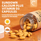 Calcium with Vitamin D3, 600mg Calcium Supplement 120Ct by GPGP - GPGP GREENPEOPLE