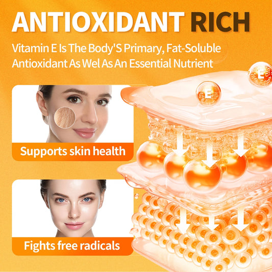 Vitamin E Capsules,1000 IU Mixed Tocopherols, Antioxidant Protection & Immunity Boost Supplement, 120 Softgels