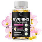 GPGP GreenPeople Evening Primrose Oil Supplements (1300mg) with Naturally Occurring GLA (Gamma-Linolenic Acid) for Face, Skin & Hair, 120 Softgels - GPGP GREENPEOPLE