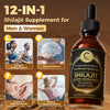12-in-1 Himalayan Shilajit Drops for Men and Women, Sea Moss,Ashwagandha, Liquid Vitamin Supplement with 85+ Minerals and Fulvic Acid, 2 FL Oz - GPGP GREENPEOPLE