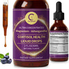 Cortisol Supplement Liquid Drops for Women & Men, Support Mood,Focus, Sleep, Blueberry Flavour, 2 FL oz - GPGP GREENPEOPLE