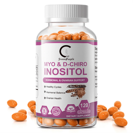 GPGP GreenPeople Myo-Inositol & D-Chiro Inositol Blend Capsule | Liver Support & Fat Metabolism Dietary Supplement for Men & Women | 120 Capsules