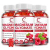 GPGP Magnesium Glycinate Gummies 400mg - Magnesium Supplement with Potassium, Vitamin D, B6 for Relax, Sleep & Immune, Magnesium Gummies for Women Men - 180 Raspberry Gummies (Sugar Free,3 Pack)