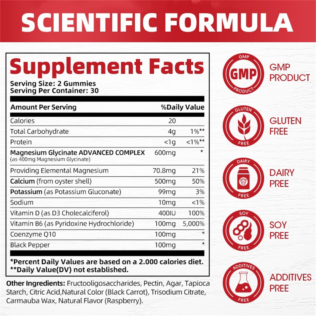 (2 Pack) GPGP Magnesium Glycinate Gummies 400mg Complex - Magnesium Supplement with Potassium, Vitamin D3, B6 - Supports Relaxation, Sleep & Bone Health - 120 Raspberry Gummies - GPGP GREENPEOPLE