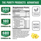 (2 Pack)Omega 3-6-9 Vegan Formula - 5 in 1 Scientifically Formulated Plant-Based Omega 3 6 9 Essential Fatty Acids - 240 Softgels Total - GPGP GREENPEOPLE