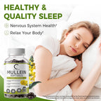 (2 PACK) Mullein Leaf 450mg, Supports Respiratory & Bronchial Health, 240 Capsules - GPGP GREENPEOPLE
