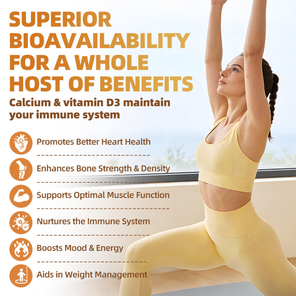 Calcium with Vitamin D3, 600mg Calcium Supplement 120Ct by GPGP - GPGP GREENPEOPLE