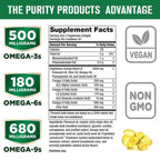 (2 Pack) Omega 3 6 9 Vegan Capsules | 5 in 1 Essential Fatty Acid Complex - 240 Count