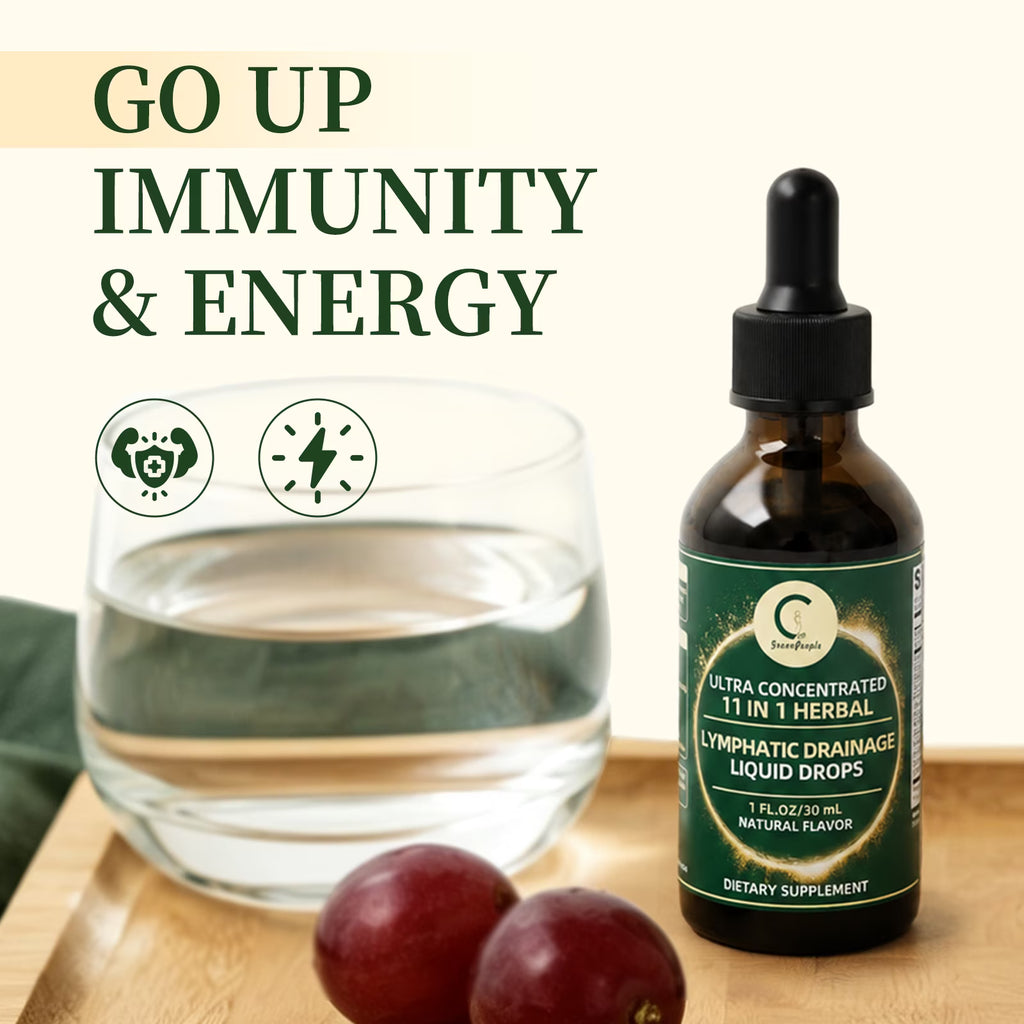 Lymphatic Support Drops, Lymphatic Cleanse Immune Support Supplement, Lymphatic Support with Echinacea & Elderberry, 30 Servings