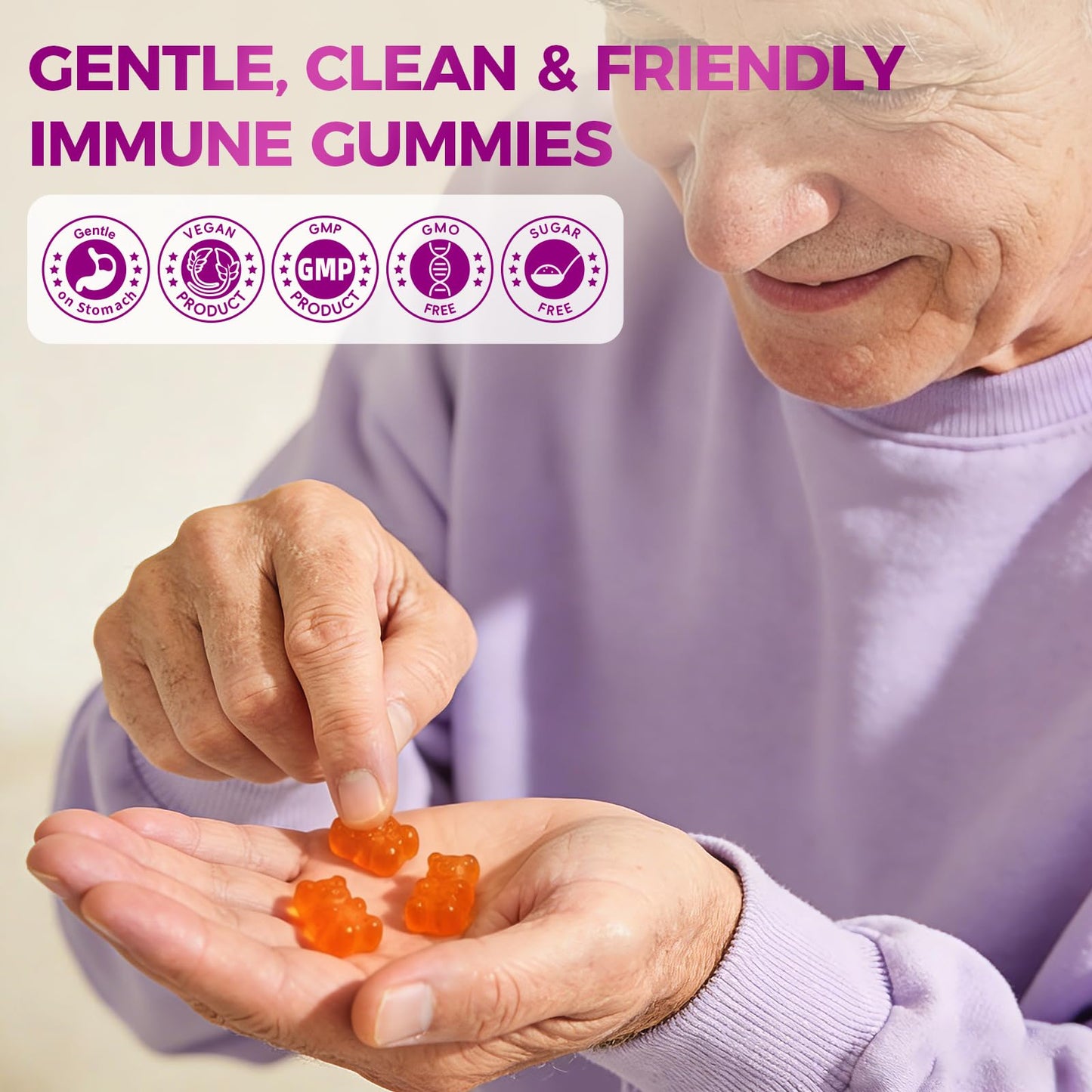 Quercetin Gummies, Quercetin with Bromelain, Vitamin C, Zinc & Elderberry, High Potency Immune Support, Respiratory Health & Antioxidant Supplement for Adult & Kid, Vegan, 60 Gummies (2 Pack)